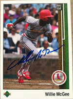Willie McGee Signed 1989 Upper Deck Baseball Card - St Louis Cardinals - PastPros