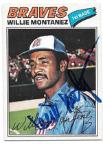 Willie Montanez Signed 1977 O-Pee-Chee Baseball Card - Atlanta Braves