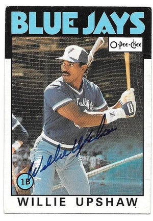 Willie Upshaw Signed 1986 O-Pee-Chee Baseball Card - Toronto Blue Jays