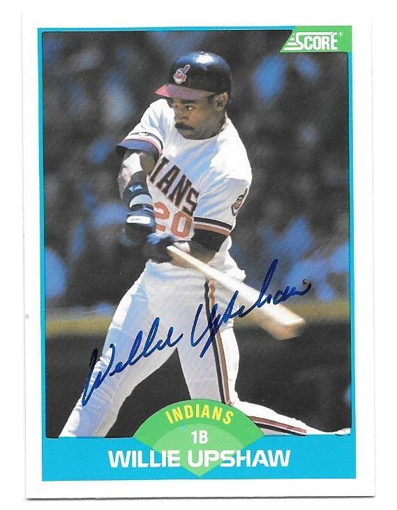 Willie Upshaw Signed 1990 Score Baseball Card - Cleveland Indians - PastPros