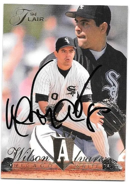 Wilson Alvarez Signed 1994 Flair Baseball Card - Chicago White Sox