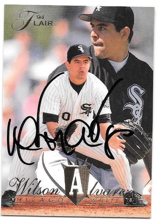 Wilson Alvarez Signed 1994 Flair Baseball Card - Chicago White Sox - PastPros