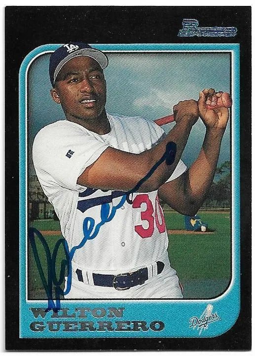 Wilton Guerrero Signed 1997 Bowman Baseball Card - Los Angeles Dodgers