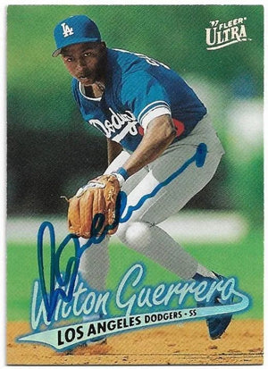 Wilton Guerrero Signed 1997 Fleer Ultra Baseball Card - Los Angeles Dodgers