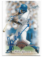 Wilton Guerrero Signed 1997 Leaf Baseball Card - Los Angeles Dodgers - PastPros