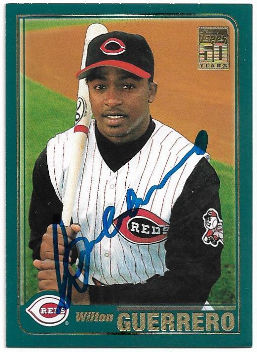 Wilton Guerrero Signed 2001 Topps Baseball Card - Cincinnati Reds - PastPros