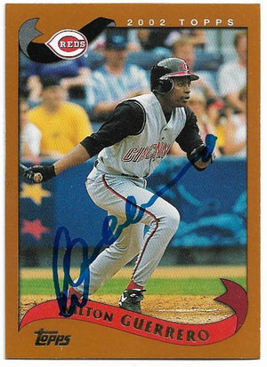 Wilton Guerrero Signed 2002 Topps Baseball Card - Cincinnati Reds - PastPros