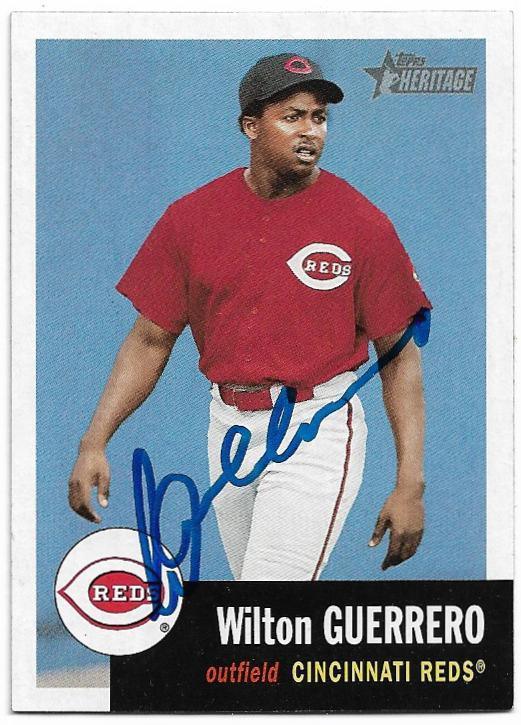 Wilton Guerrero Signed 2002 Topps Heritage Baseball Card - Cincinnati Reds - PastPros