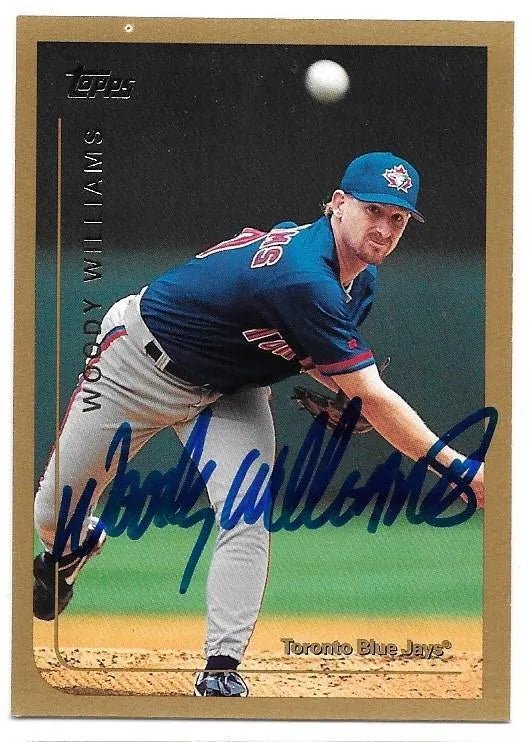 Woody Williams Signed 1999 Topps Baseball Card - Toronto Blue Jays