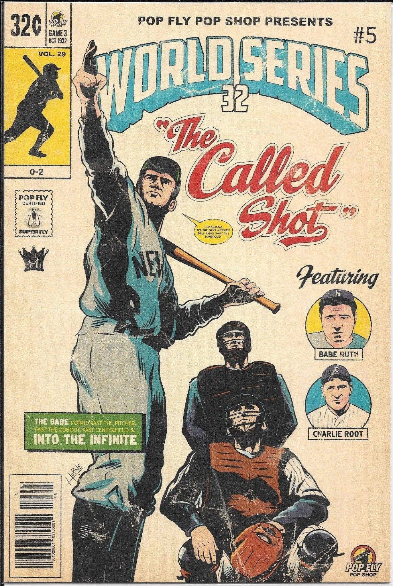 "World Series 32: The Called Shot" Pop Fly Pop Shop Print #70 – Signed by Daniel Jacob Horine