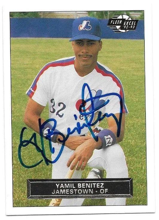 Yamil Benitez Signed 1992-93 Fleer Excel Baseball Card - Jamestown Expos