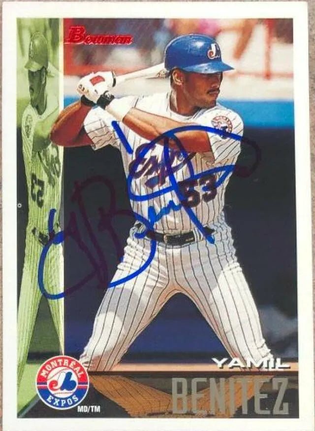 Yamil Benitez Signed 1995 Bowman Baseball Card - Montreal Expos