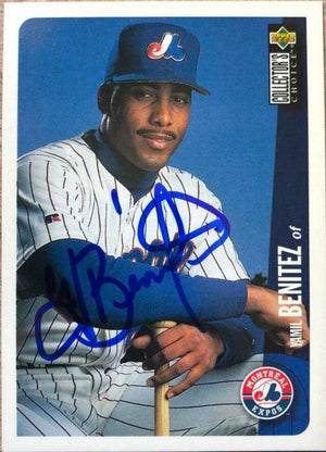 Yamil Benitez Signed 1996 Collector's Choice Baseball Card - Montreal Expos - PastPros