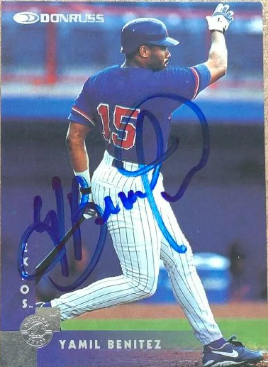 Yamil Benitez Signed 1997 Donruss Baseball Card - Montreal Expos